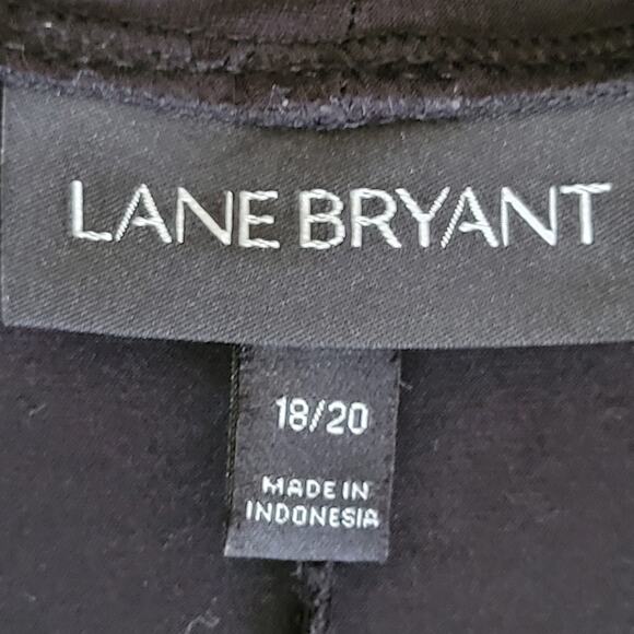 Lane Bryant Sz 18/20 long Cardigan Jacket Jersey Open Unique Long Sleeve Black - Picture 12 of 14